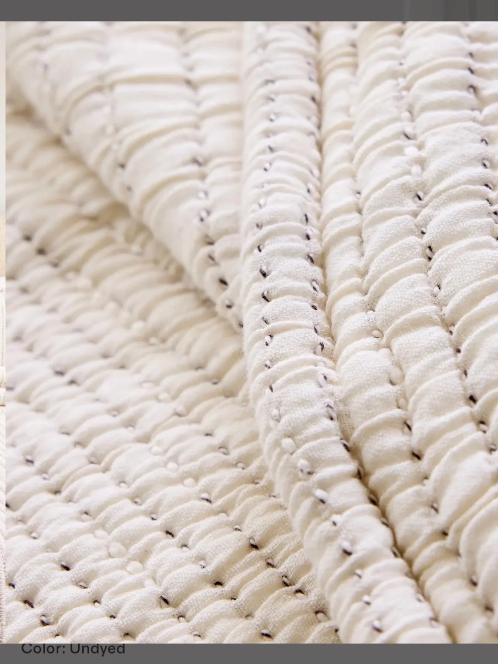 NWT Quince Organic Cotton Channel Stitch Undyed Coverlet & Sham!